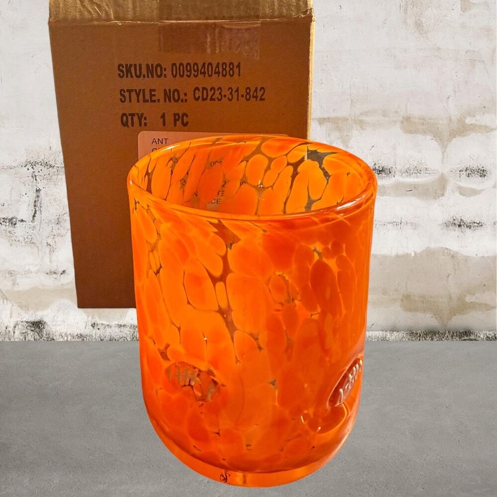 Anthropologie The Sports Icon Juice Glass Orange NIB